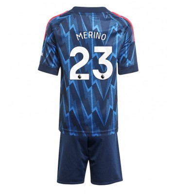 Arsenal Mikel Merino #23 Borta Kläder Barn 2025-26 Kortärmad (+ Korta byxor)